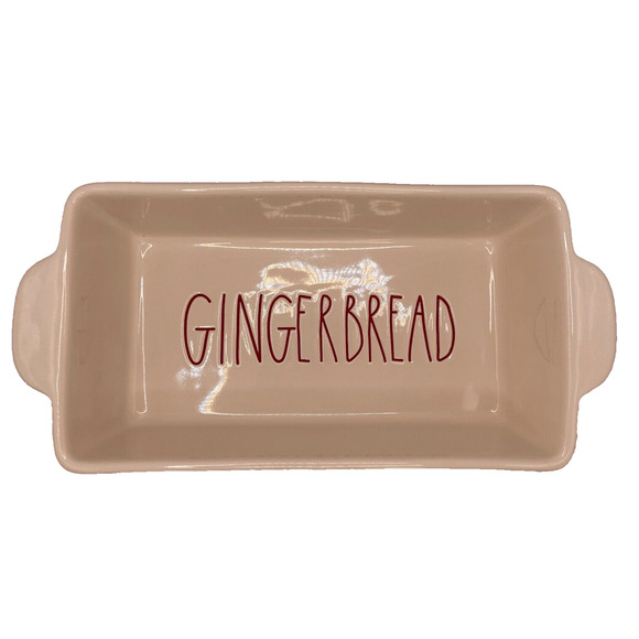 RAE DUNN Christmas Collection “GINGERBREAD" Pan Baking Dish & Hot Plate "PEACE" - Picture 3 of 11